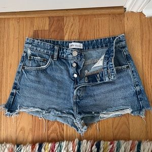 Zara denim jean shorts